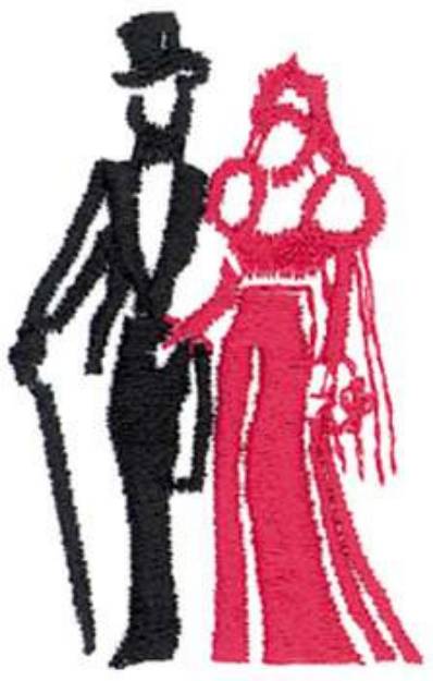 Picture of Bride & Groom Machine Embroidery Design