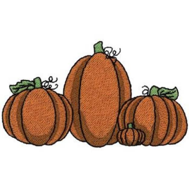 Picture of Pumpkins Machine Embroidery Design