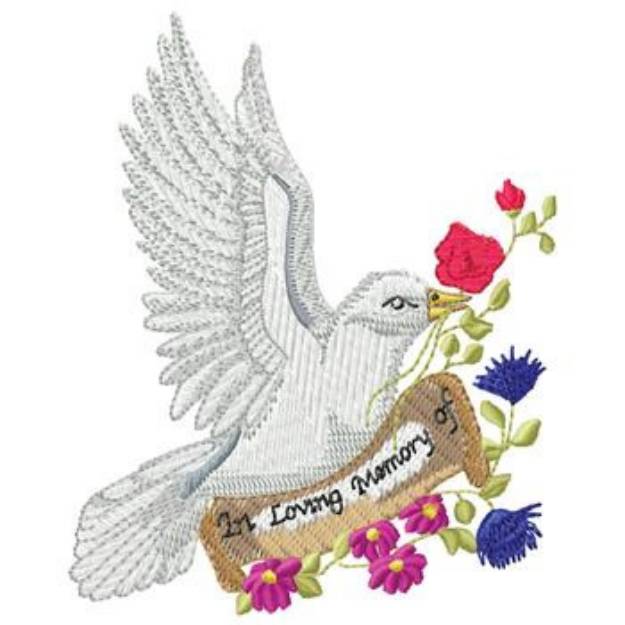 Picture of Dove Memorial Machine Embroidery Design