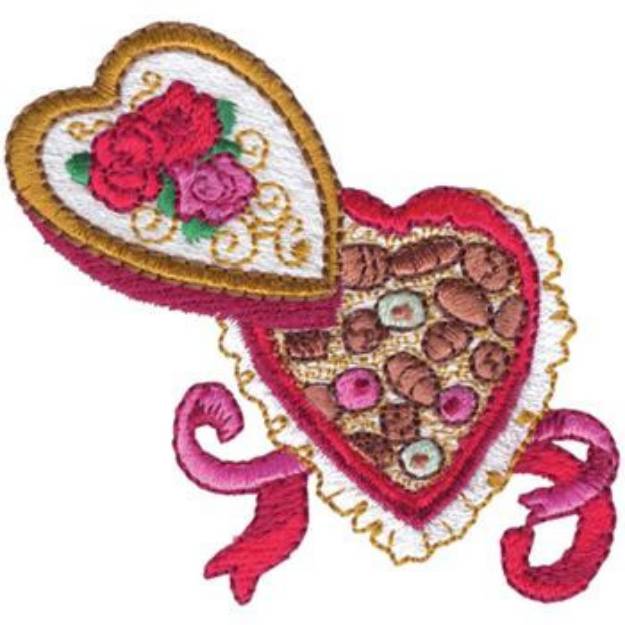 Picture of Box Of Chocolates Machine Embroidery Design