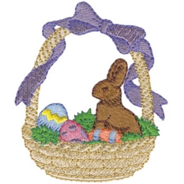 Picture of Easter Basket Machine Embroidery Design