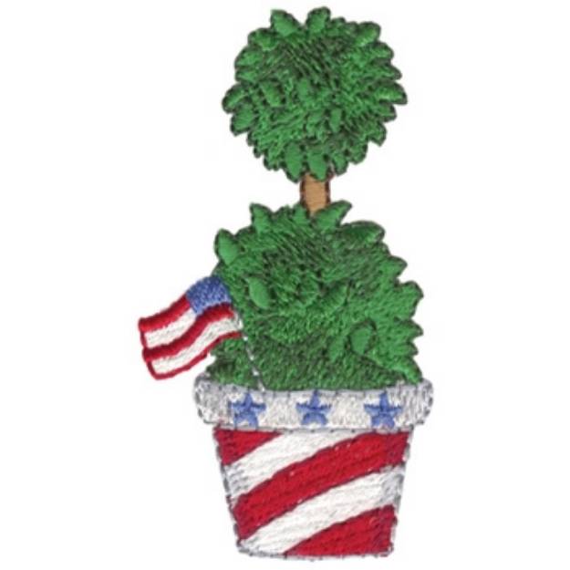 Picture of Topiary / Flag Pot Machine Embroidery Design