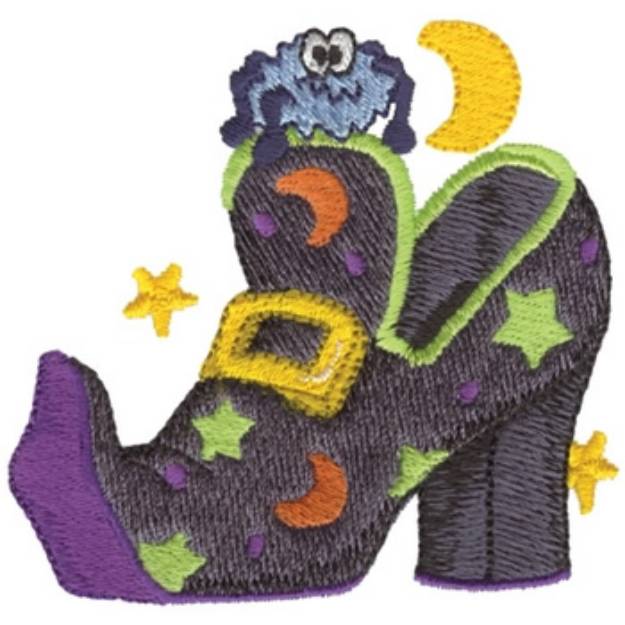Picture of Witch Shoe Machine Embroidery Design