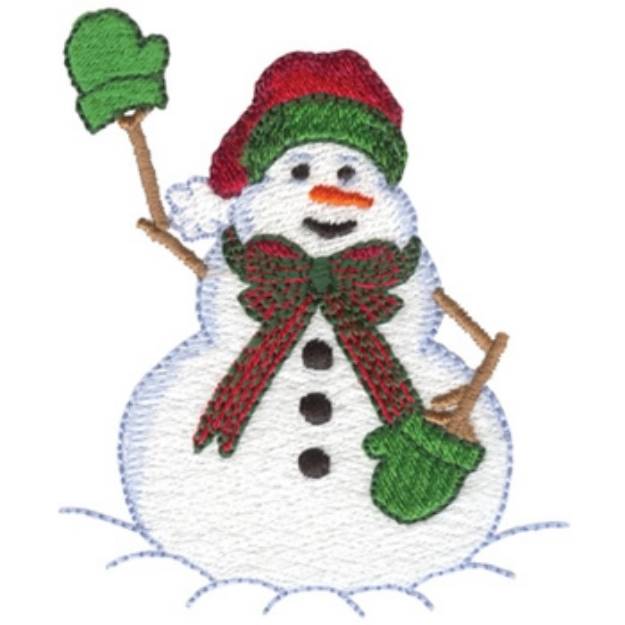 Picture of Christmas Snowman Machine Embroidery Design