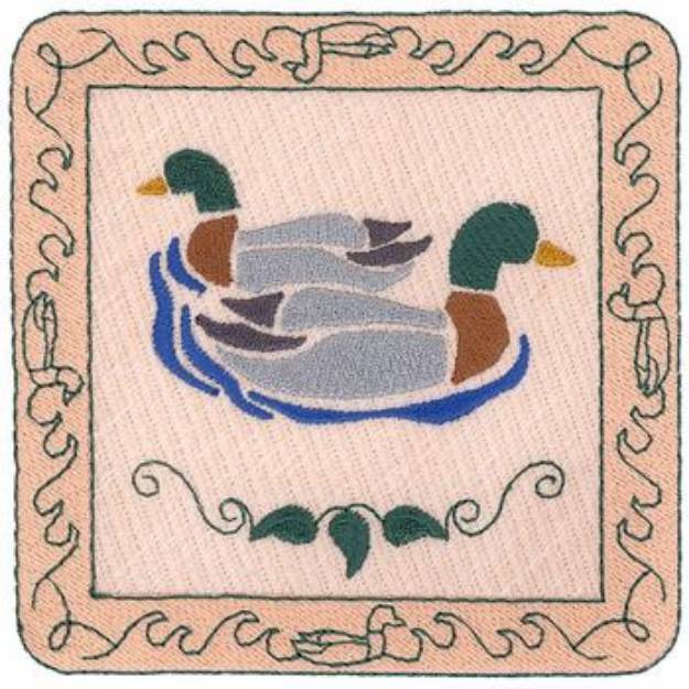 Picture of Mallard Square Machine Embroidery Design