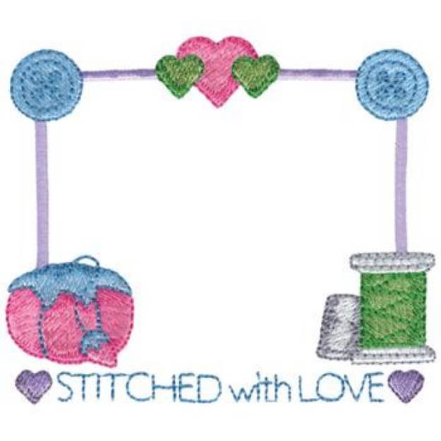 Picture of Stiched Border Machine Embroidery Design