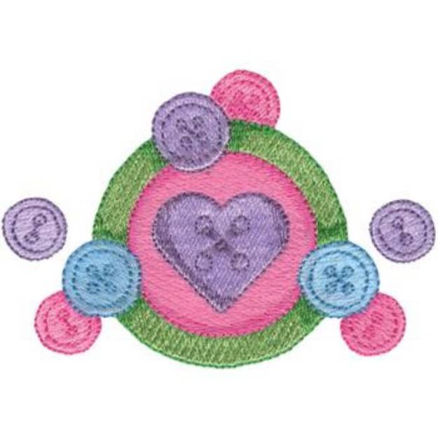 Picture of Buttons Machine Embroidery Design