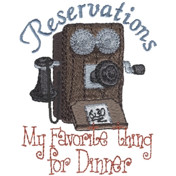 Favorite Reservations Machine Embroidery Design
