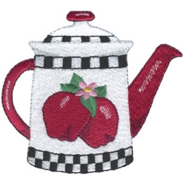 Picture of Apple Tea Pot Machine Embroidery Design