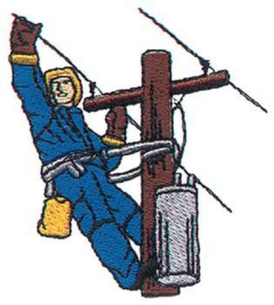 Picture of Lineman Machine Embroidery Design