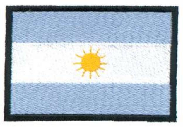 Picture of Argentina Flag Machine Embroidery Design