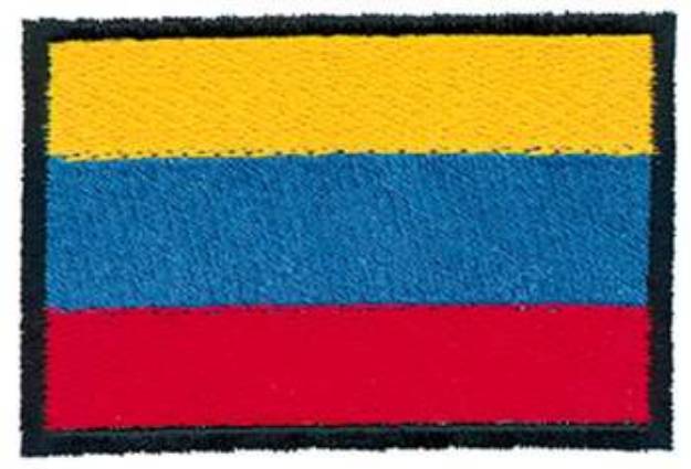 Picture of Colombia Flag Machine Embroidery Design