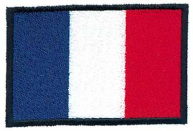 Picture of France Flag Machine Embroidery Design