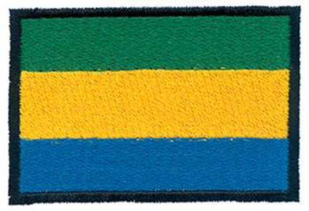 Picture of Gabon Flag Machine Embroidery Design