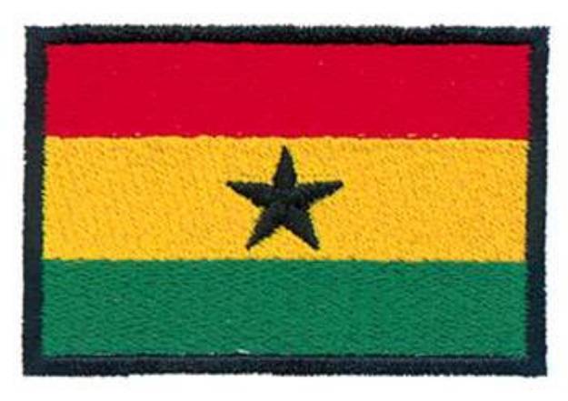 Picture of Ghana Flag Machine Embroidery Design