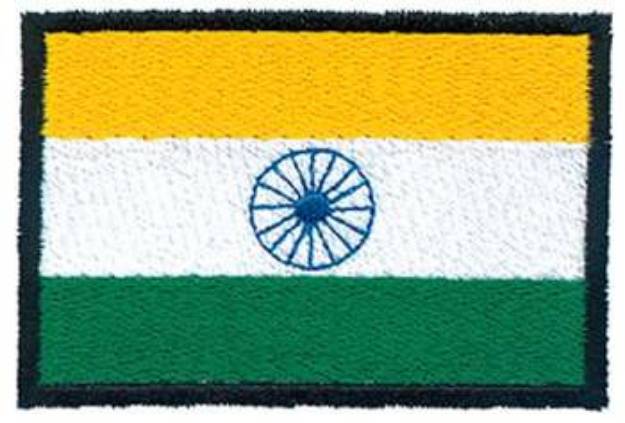 Picture of India Flag Machine Embroidery Design