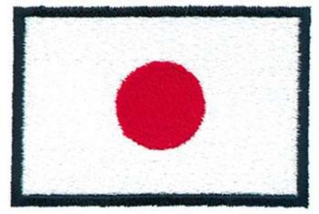 Picture of Japan Flag Machine Embroidery Design