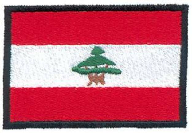 Picture of Lebanon Flag Machine Embroidery Design