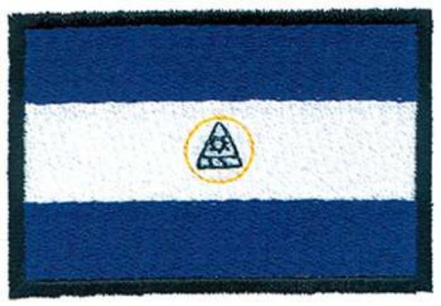 Picture of Nicaragua Flag Machine Embroidery Design