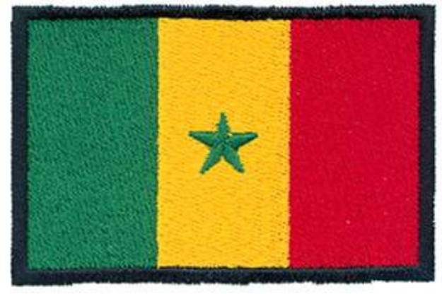 Picture of Senegal Flag Machine Embroidery Design