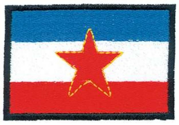 Picture of Yugoslavia Flag Machine Embroidery Design