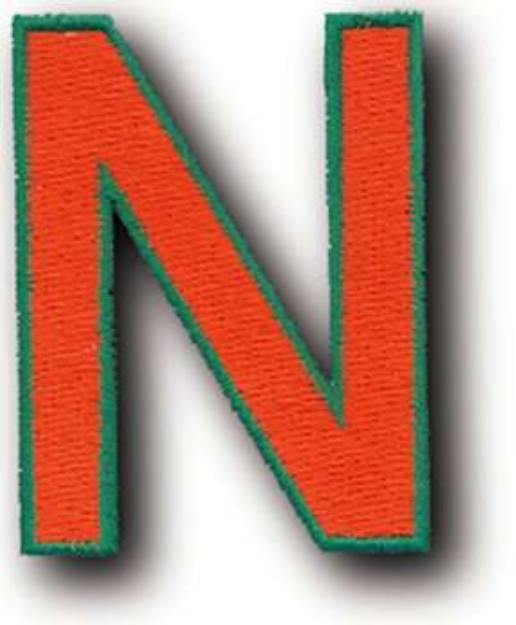 Picture of Greek Letter Nu Machine Embroidery Design