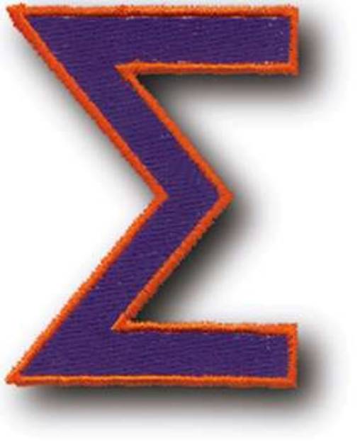 Picture of Greek Letter Sigma Machine Embroidery Design