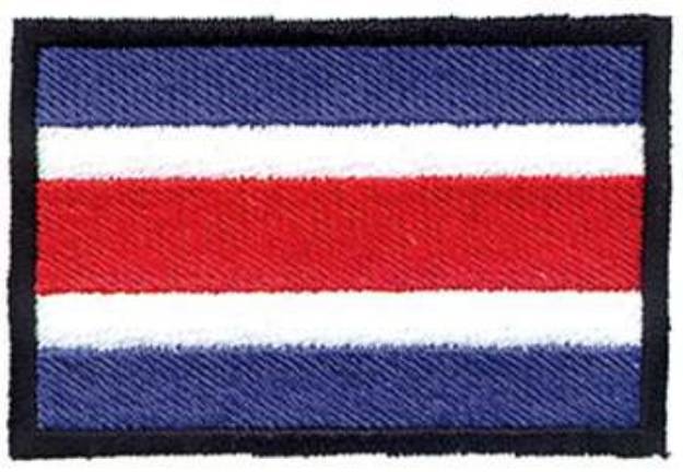 Picture of Costa Rica Flag Machine Embroidery Design