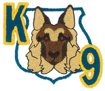 Police Dog Logo Machine Embroidery Design