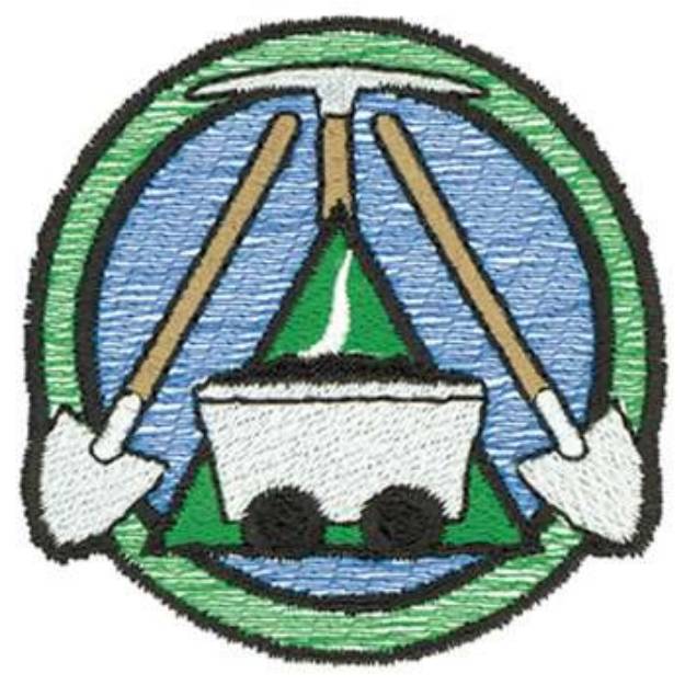 Picture of Mining Logo Machine Embroidery Design