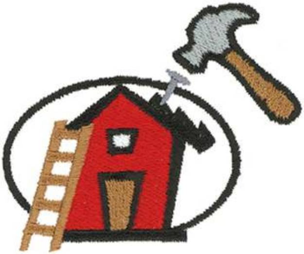 Picture of Roofing Logo Machine Embroidery Design