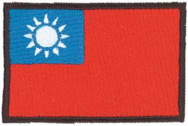 Picture of Taiwan Flag Machine Embroidery Design