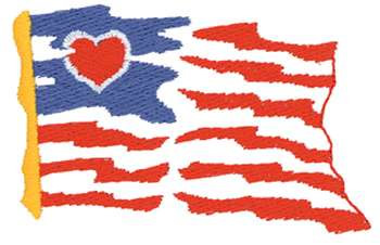 Abstract American Flag Machine Embroidery Design