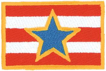 Star Flag Machine Embroidery Design