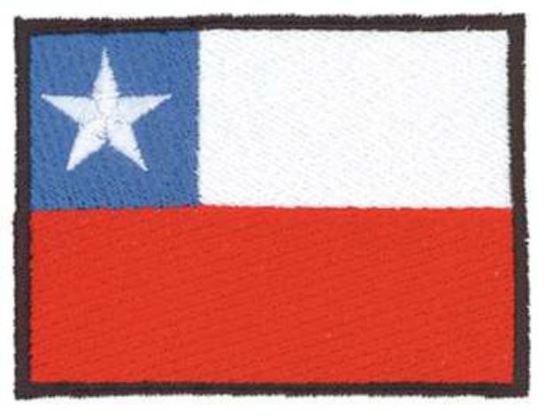 Picture of Chile Flag Machine Embroidery Design