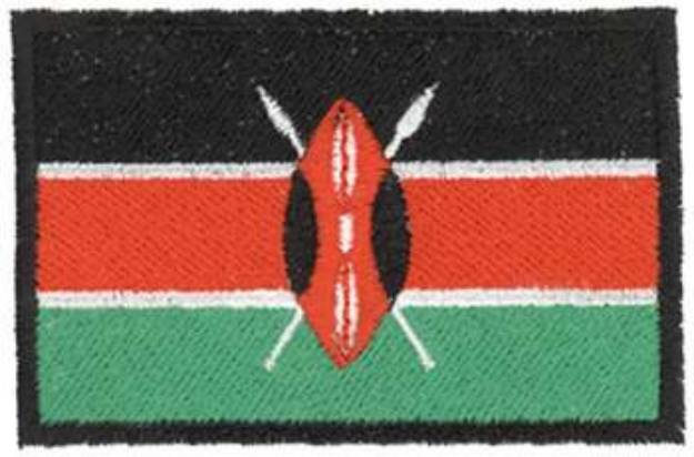 Picture of Kenya Flag Machine Embroidery Design