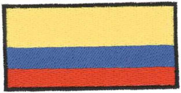 Picture of Ecuador Flag Machine Embroidery Design