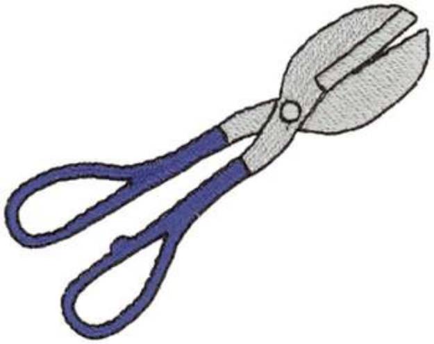 Picture of Tin Snips Machine Embroidery Design