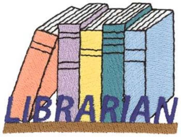 Picture of Librarian Logo Machine Embroidery Design