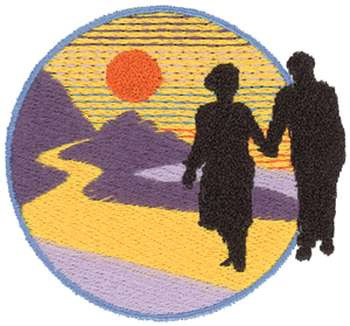 Sunset Scene Machine Embroidery Design
