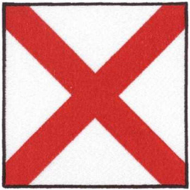 Picture of Alabama Flag Machine Embroidery Design