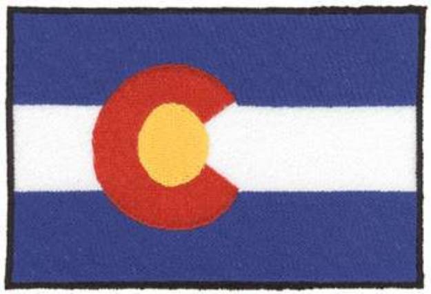 Picture of Colorado Flag Machine Embroidery Design