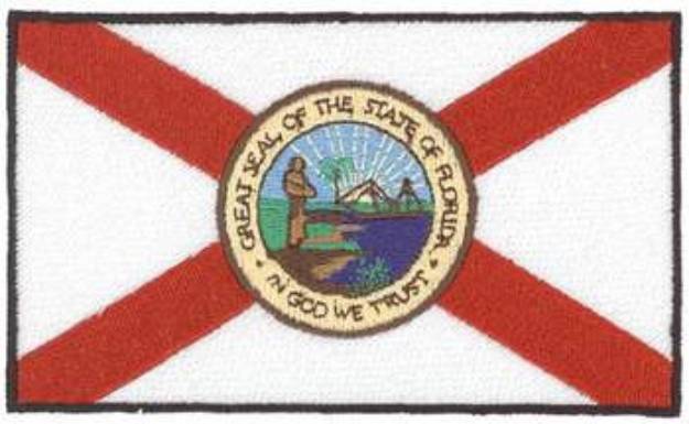 Picture of Florida Flag Machine Embroidery Design