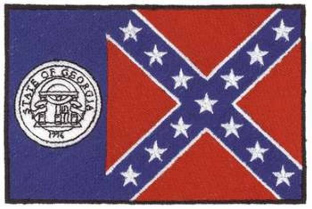 Picture of Georgia Flag Machine Embroidery Design