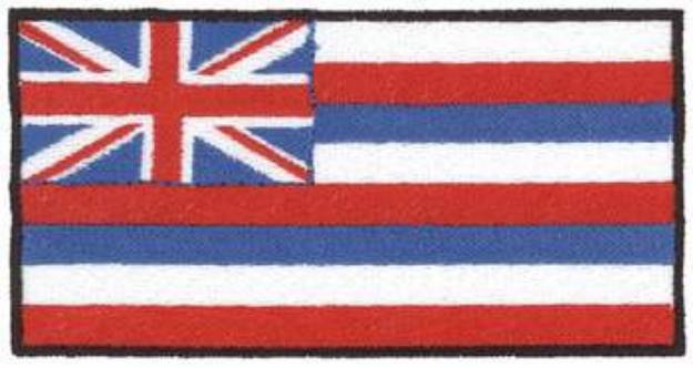 Picture of Hawaii Flag Machine Embroidery Design