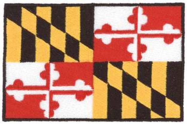 Picture of Maryland Flag Machine Embroidery Design