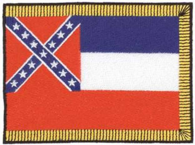 Picture of Mississippi Flag Machine Embroidery Design