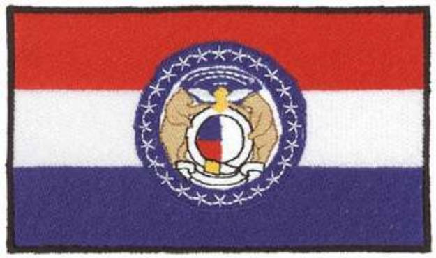 Picture of Missouri Flag Machine Embroidery Design