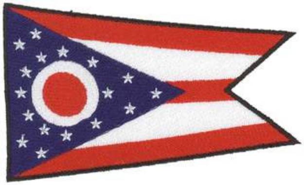 Picture of Ohio Flag Machine Embroidery Design