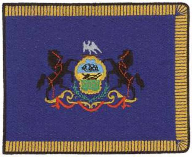 Picture of Pennsylvania Flag Machine Embroidery Design